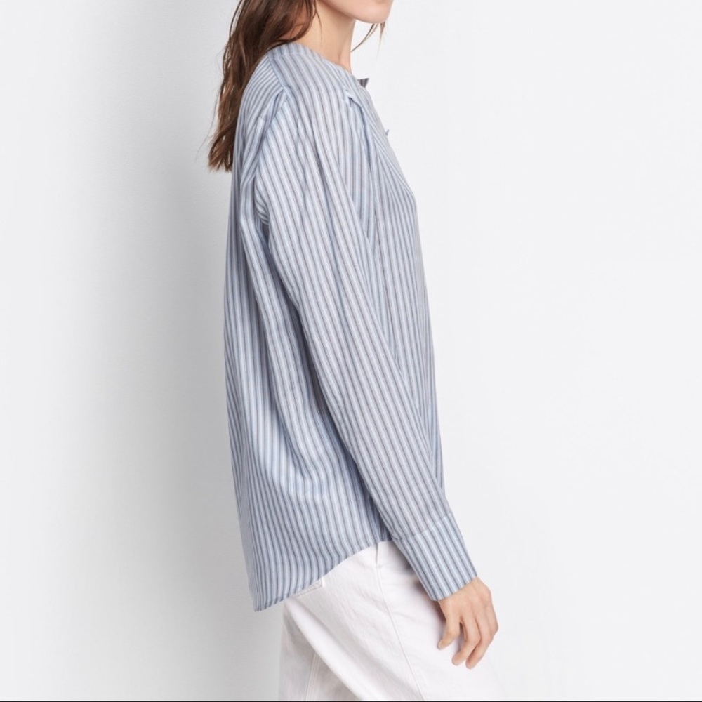 VINCE Womens Oversized Silk Button Down Shirt L - Picture 2 of 6